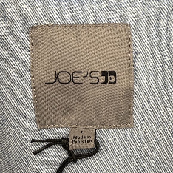 Joe's Jeans Women’s Patch Pocket Crop Manila Light Blue Denim Jacket - Sz L, NWT - Picture 7 of 12